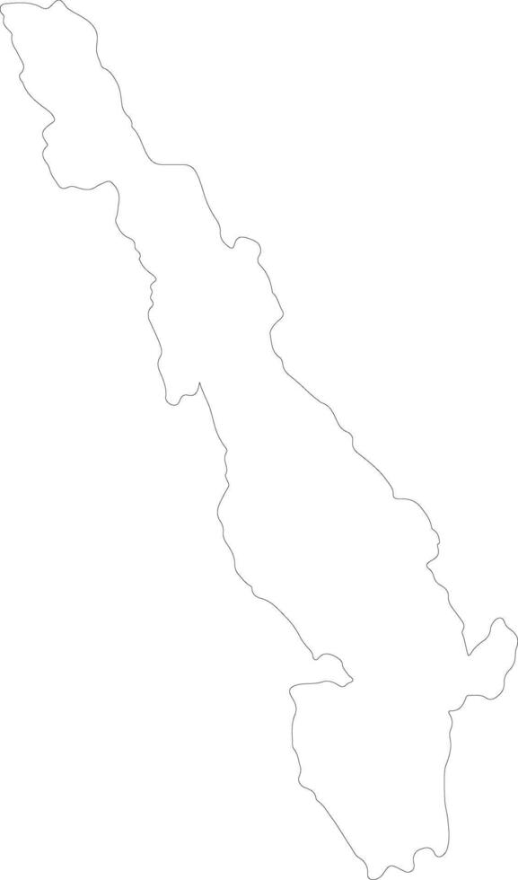 Kayin Myanmar outline map vector