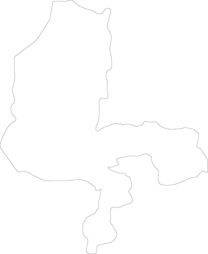 Kebbi Nigeria outline map vector
