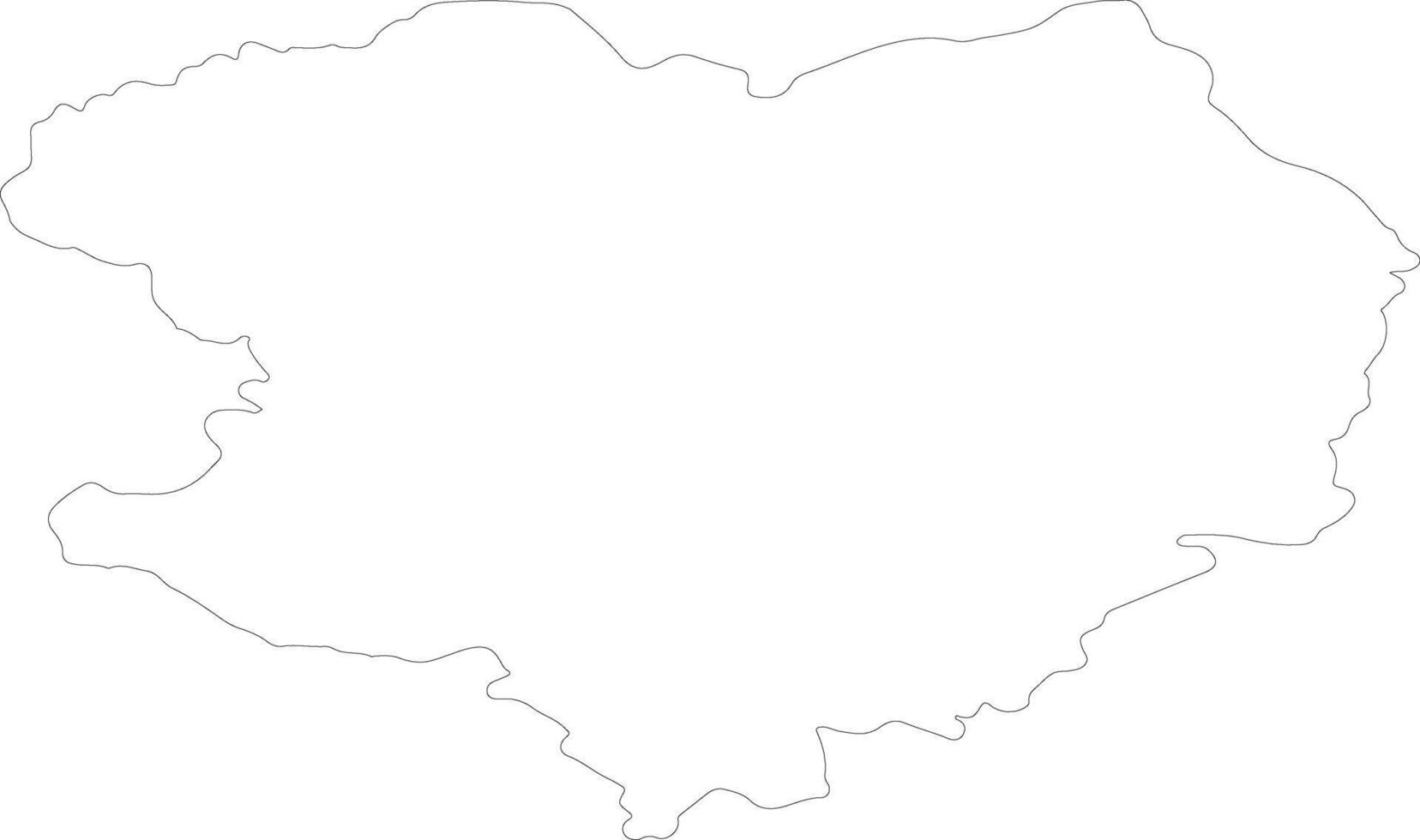 Kharkiv Ukraine outline map vector