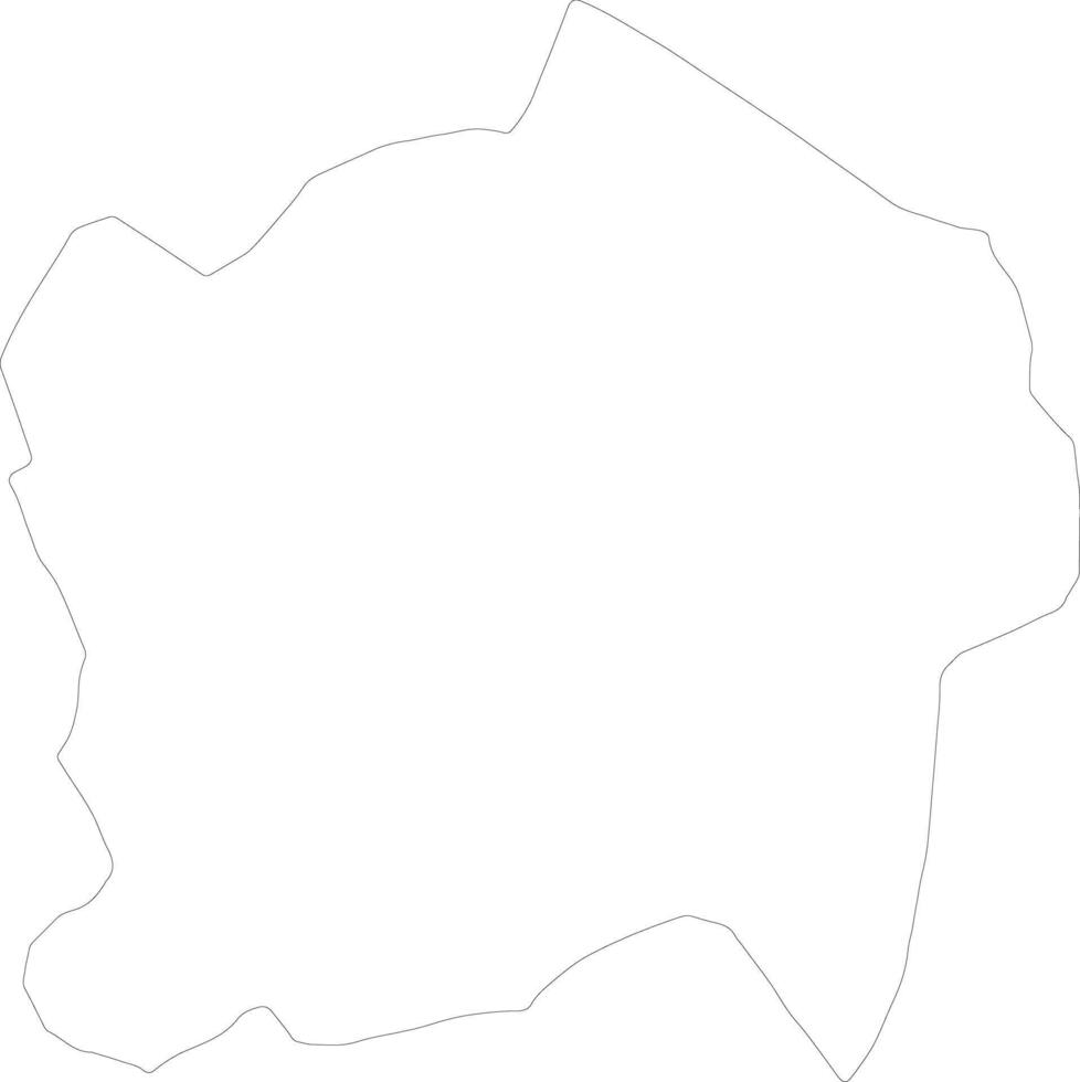 Kigali City Rwanda outline map vector