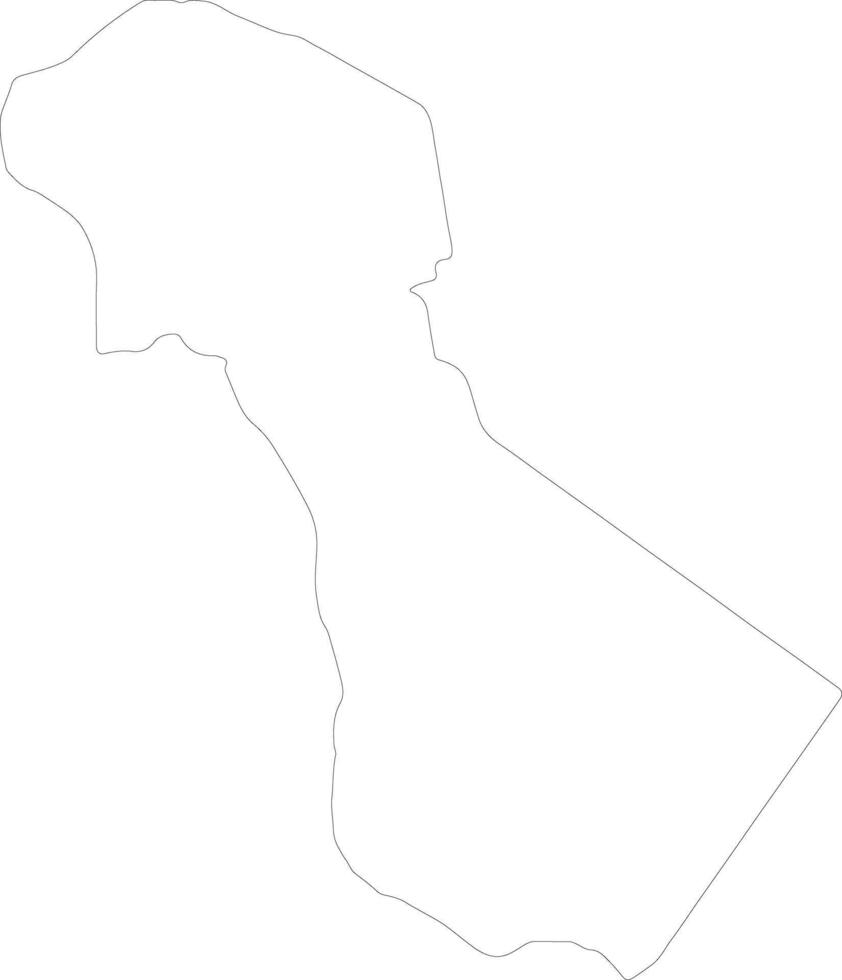 kilimanjaro unido república de Tanzania contorno mapa vector