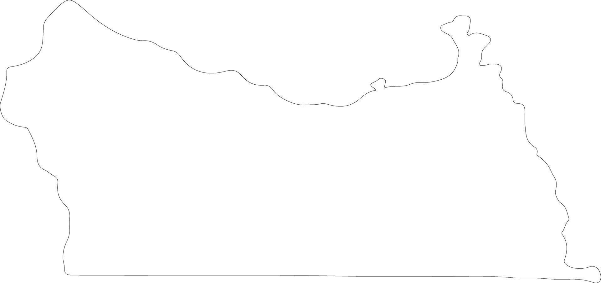 Kolda Senegal outline map vector