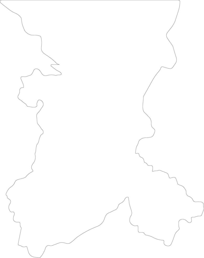 Koulikoro Mali outline map vector