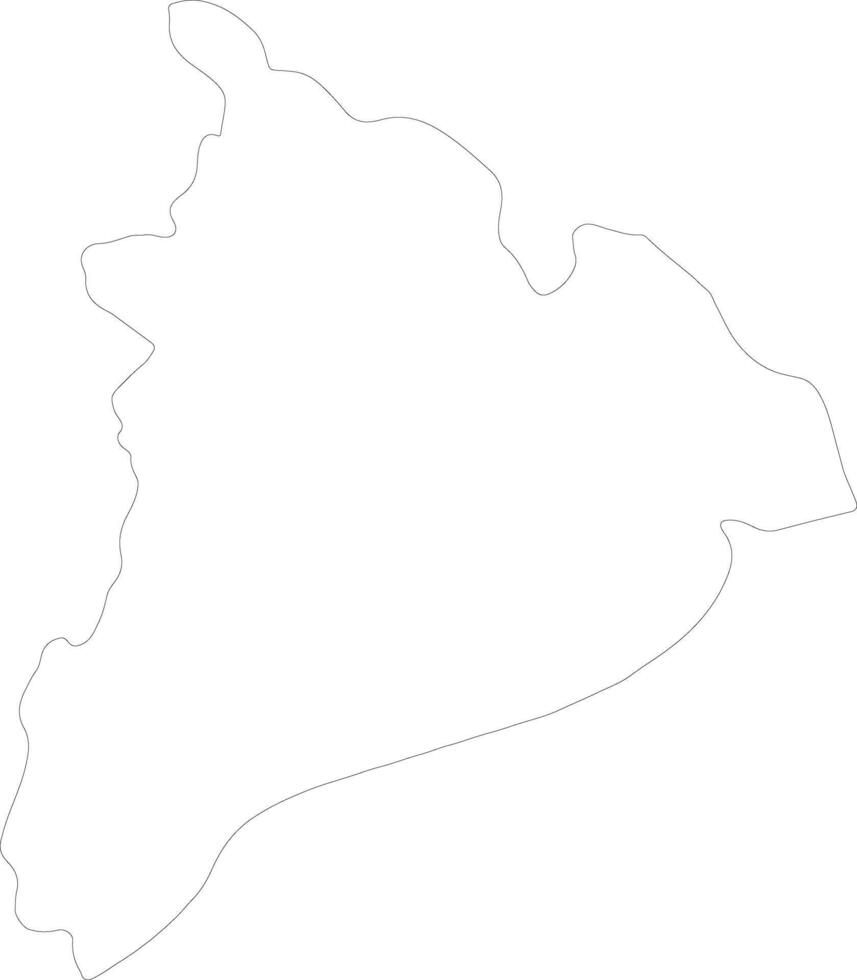Kon Tum Vietnam outline map vector