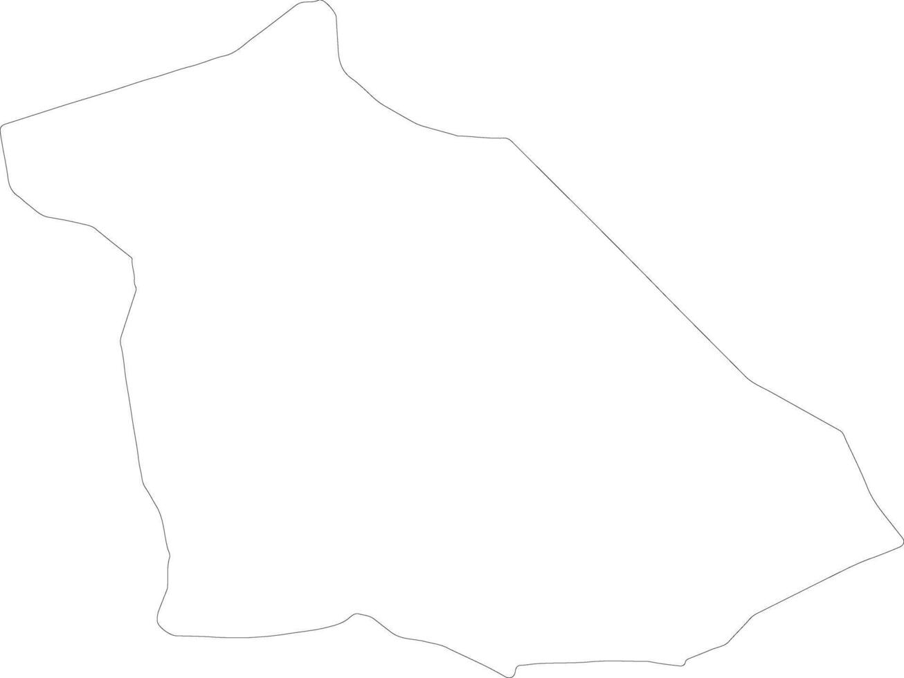 Kriva Palanka Macedonia outline map vector