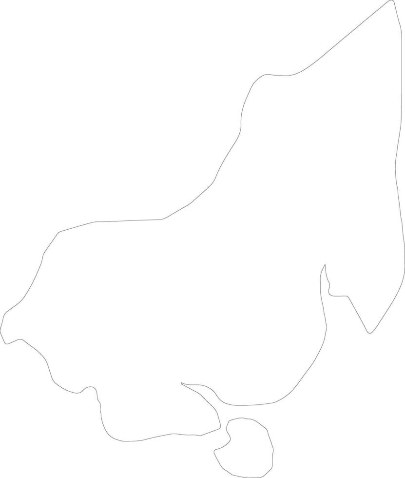 Krong Preah Sihanouk Cambodia outline map vector