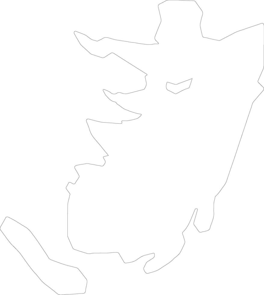 Kusini-Pemba United Republic of Tanzania outline map vector