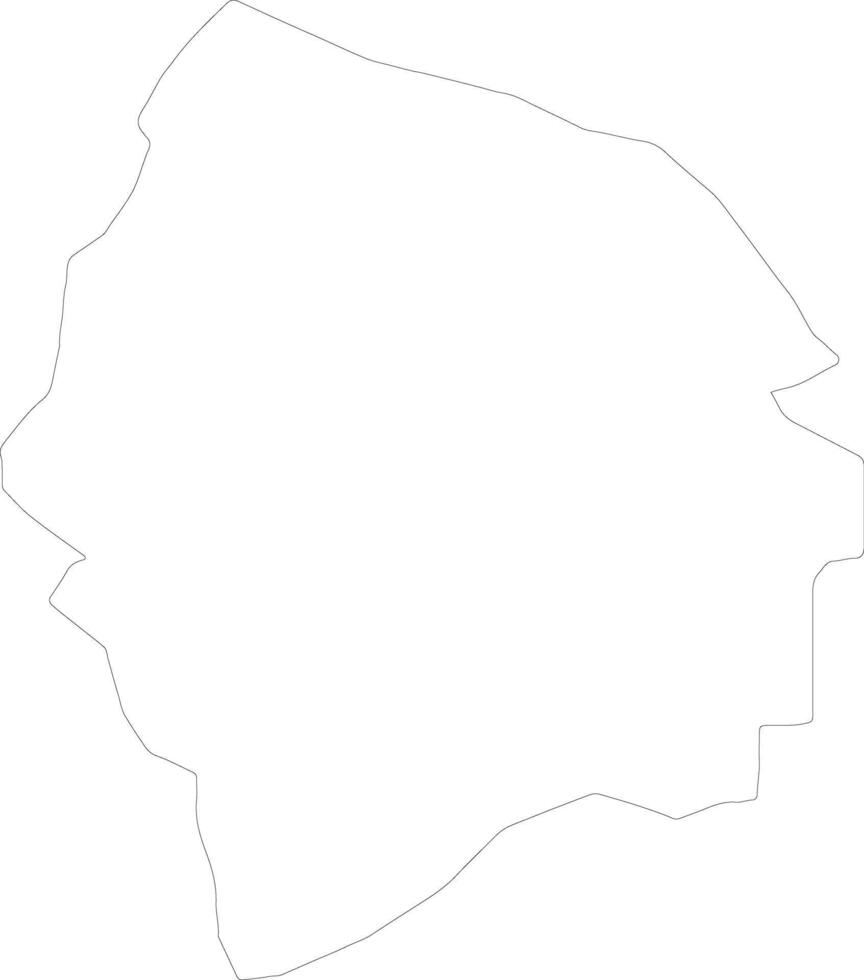 Kyenjojo Uganda outline map vector