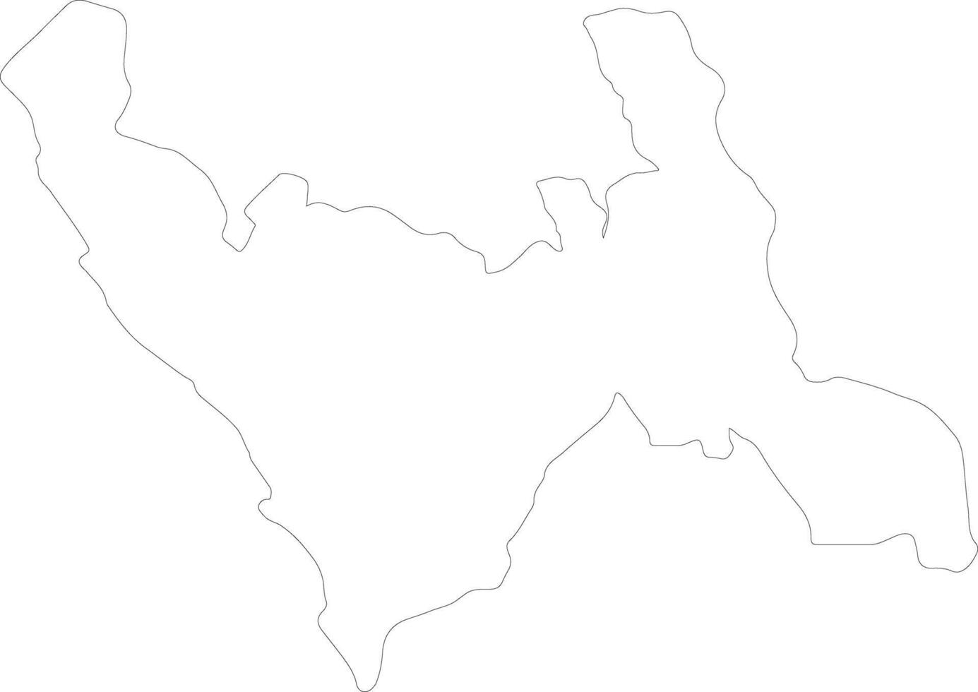 La Libertad Peru outline map vector