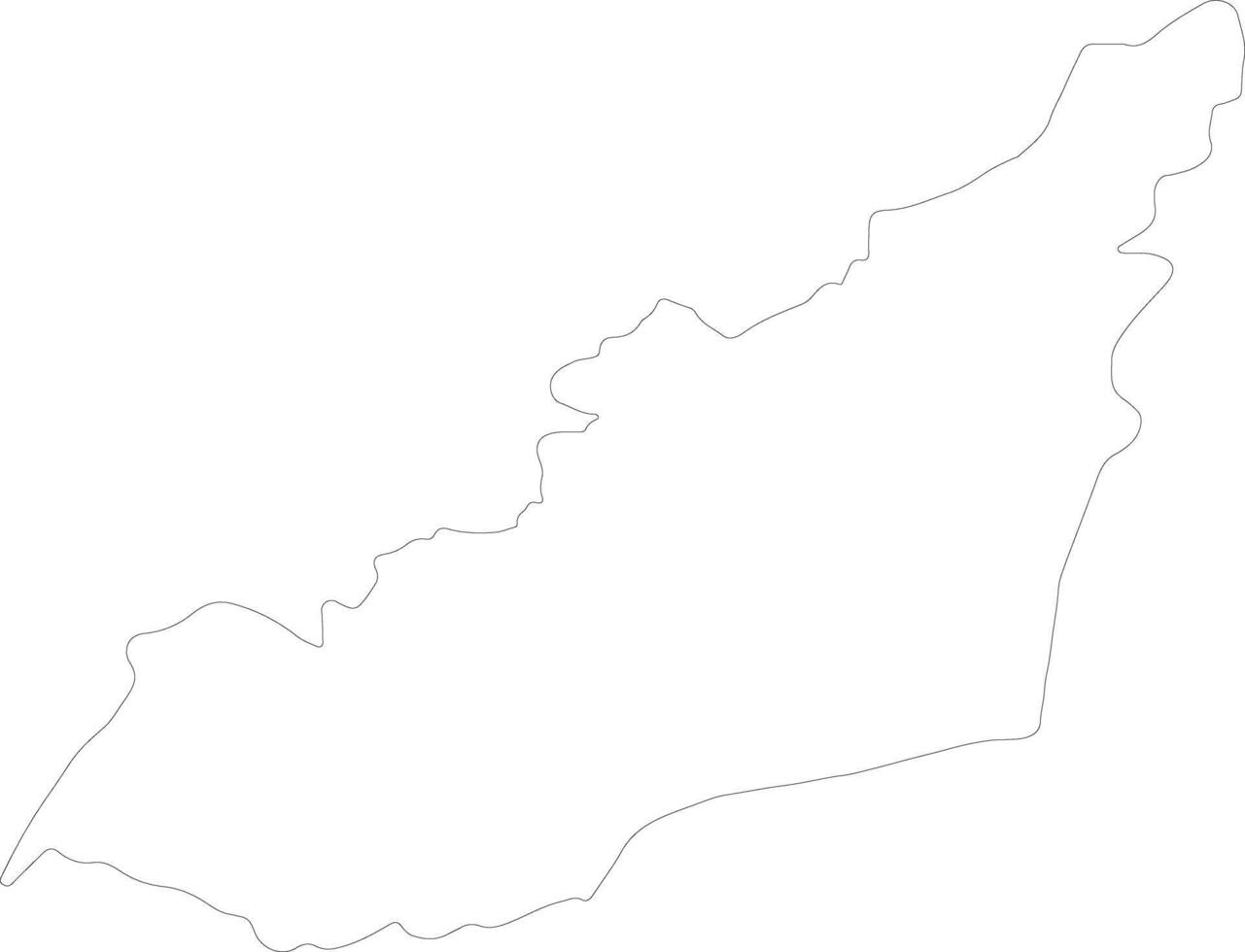 lahij Yemen contorno mapa vector