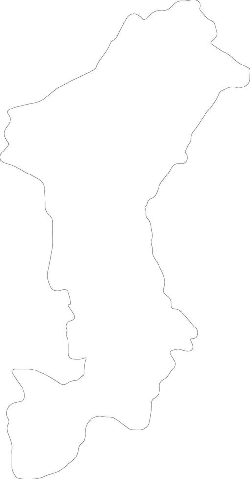 Lamphun Thailand outline map vector