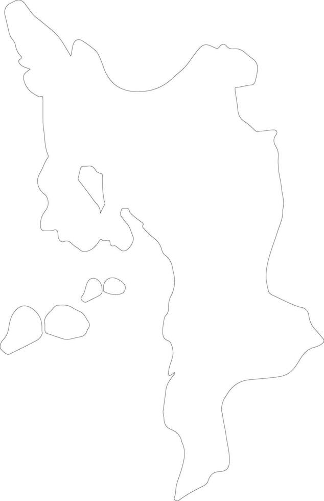 Leyte Philippines outline map vector