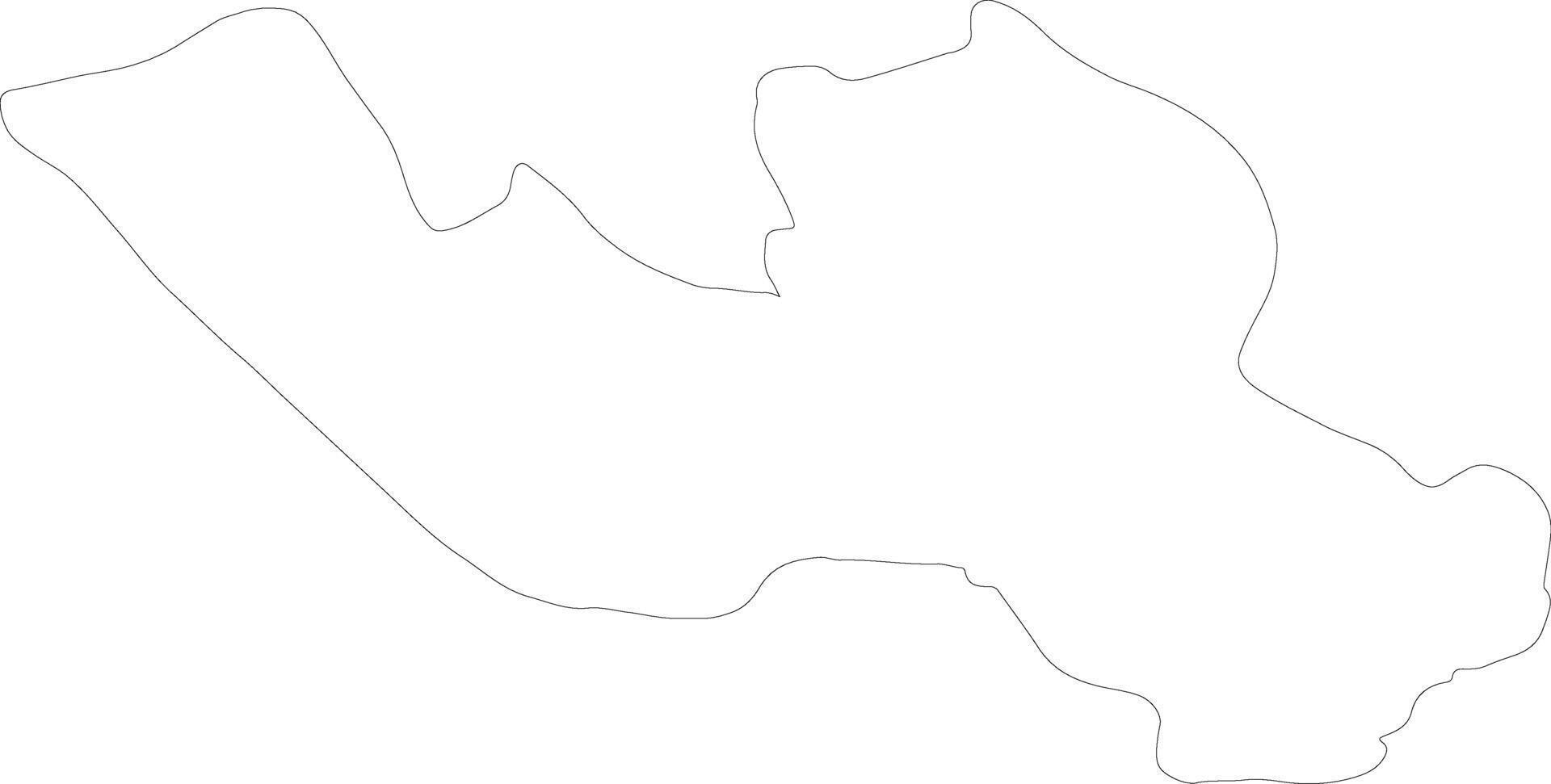 Long An Vietnam outline map vector