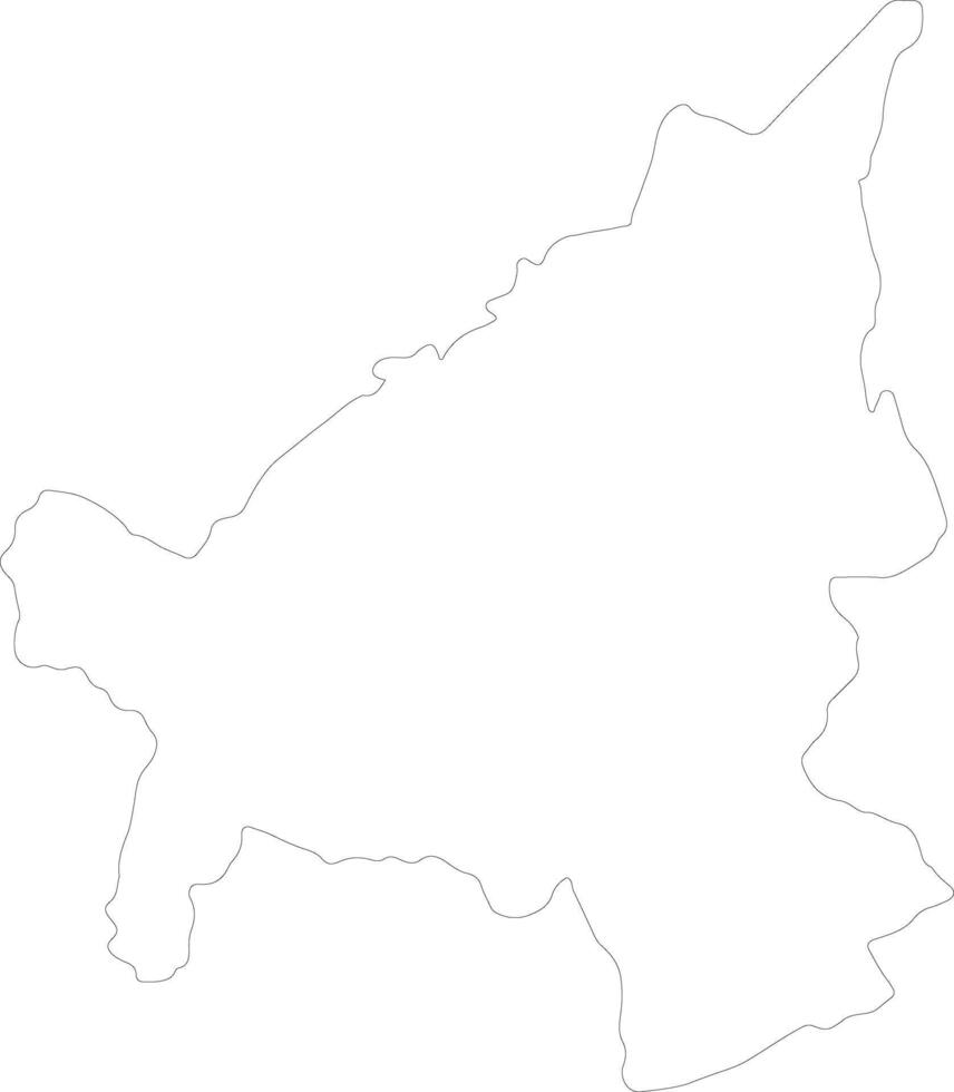 Loei Thailand outline map vector