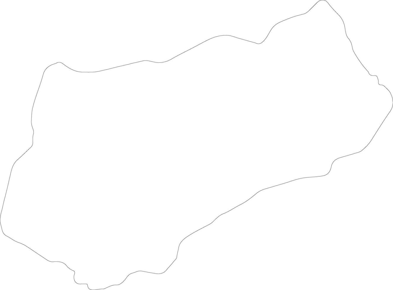 Logone Occidental Chad outline map vector