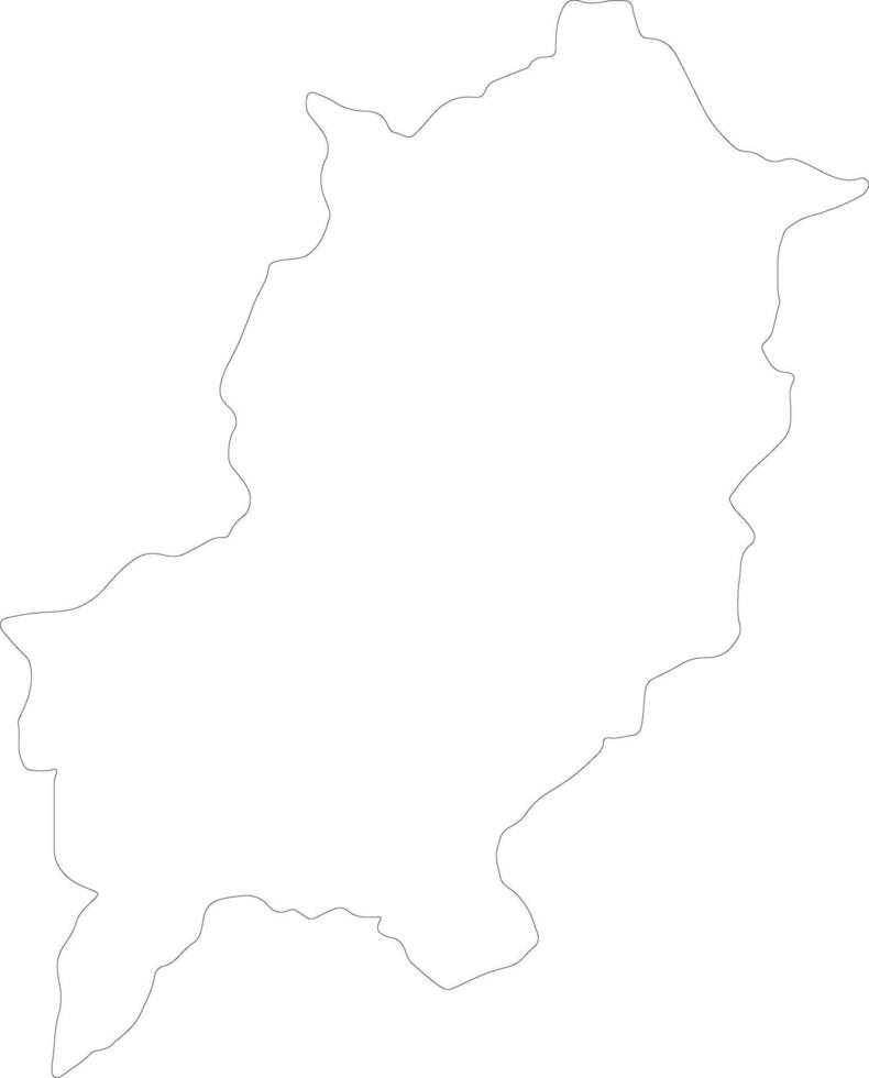 Louangphrabang Laos outline map vector