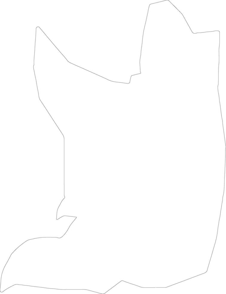 Luweero Uganda outline map vector