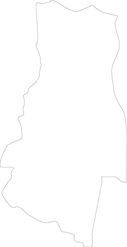 Lubombo Swaziland outline map vector