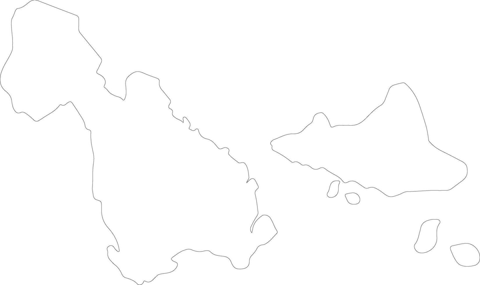 malampa vanuatu contorno mapa vector