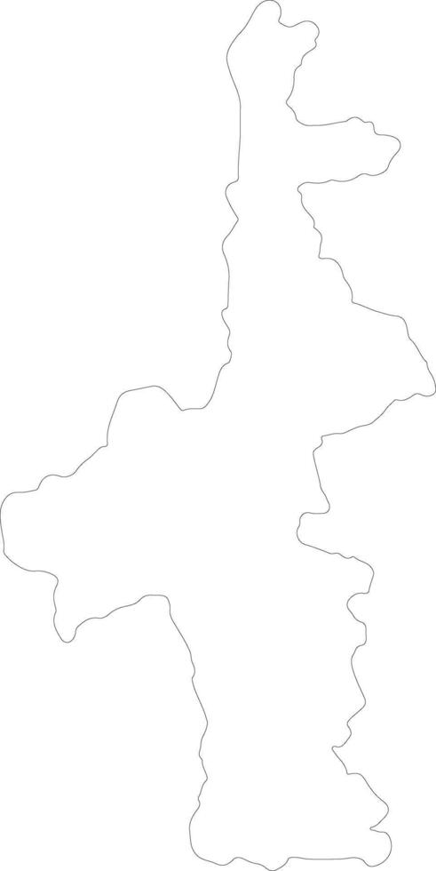 Mandalay Myanmar outline map vector