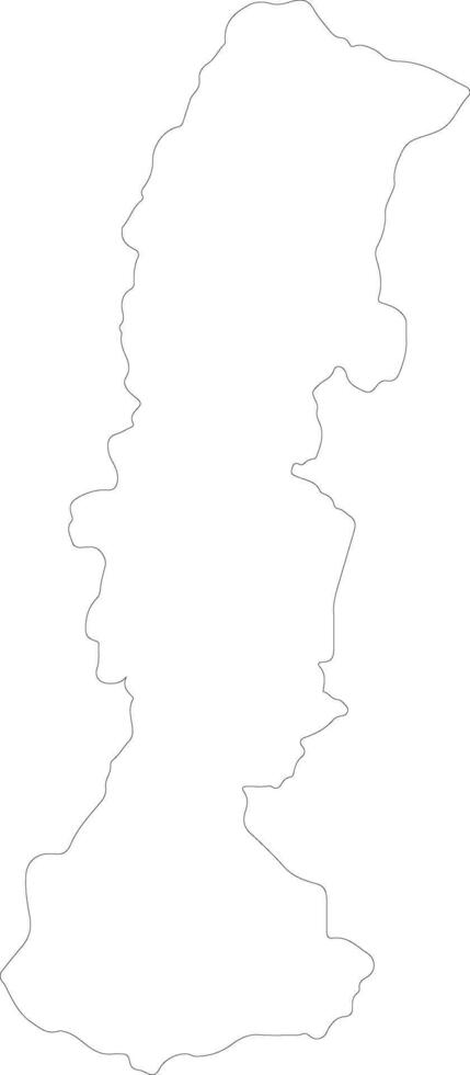 Manica Mozambique outline map vector