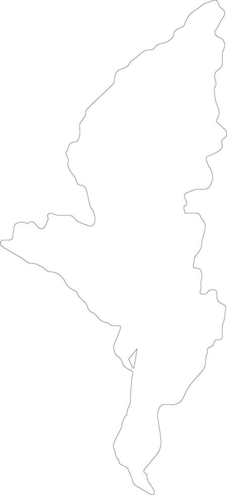 manicaland Zimbabue contorno mapa vector