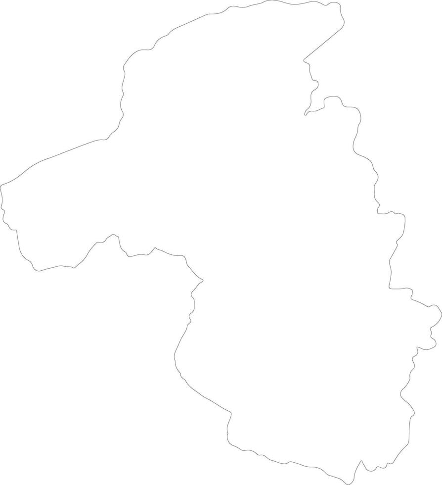 Mashonaland West Zimbabwe outline map vector