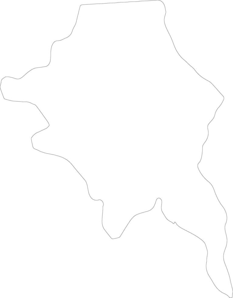Mchinji Malawi outline map vector