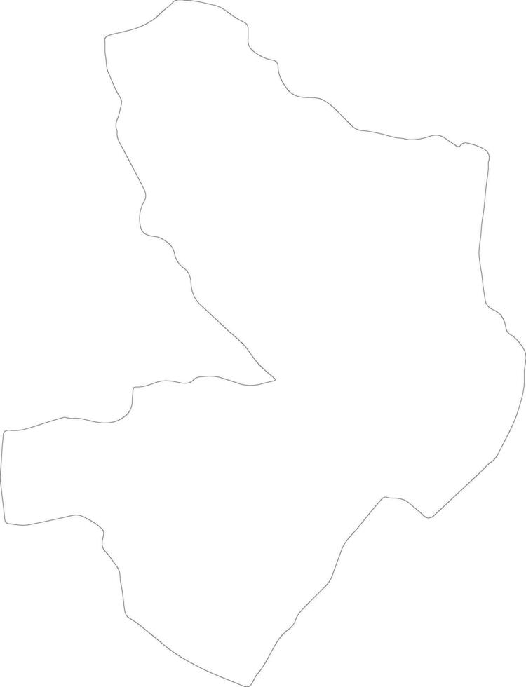 Mayo-Kebbi Est Chad outline map vector