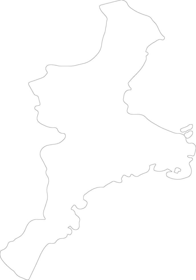 Mie Japan outline map vector