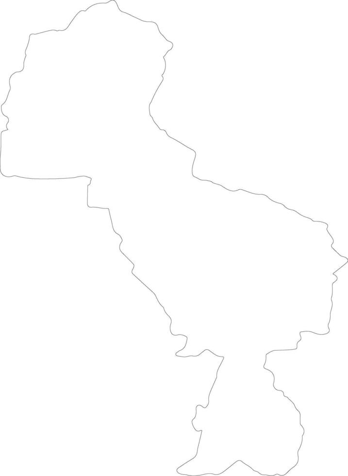 Midlands Zimbabwe outline map vector