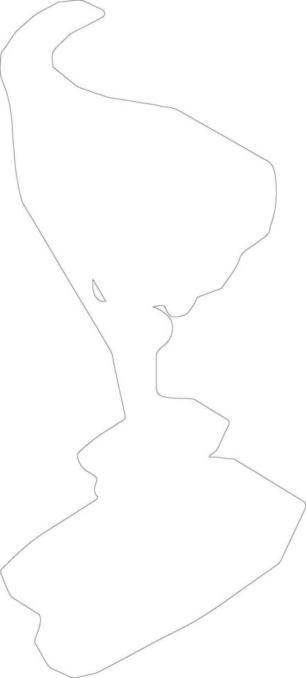 Miquelon-Langlade Saint Pierre and Miquelon outline map vector