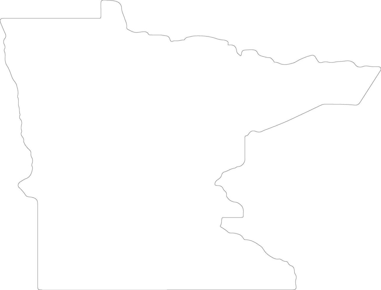 Minnesota unido estados de America contorno mapa vector
