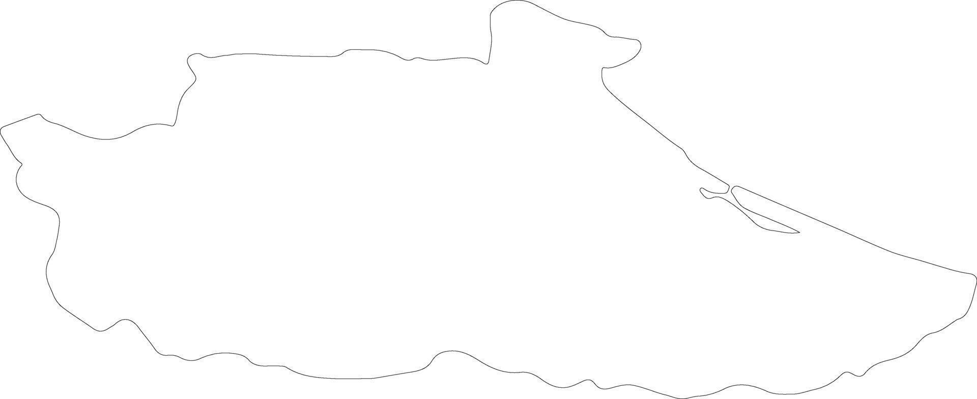 miranda Venezuela contorno mapa vector