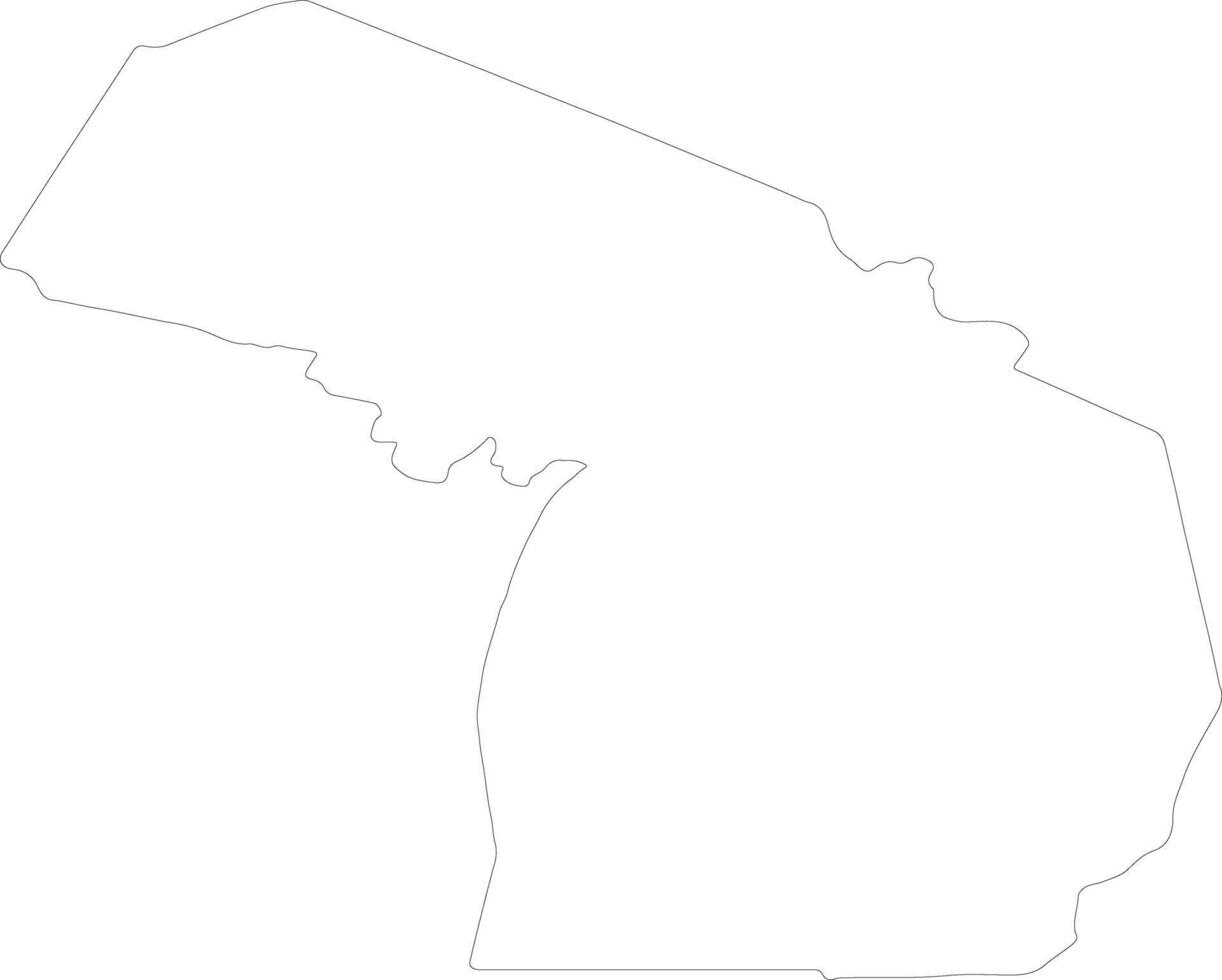 Michigan unido estados de America contorno mapa vector