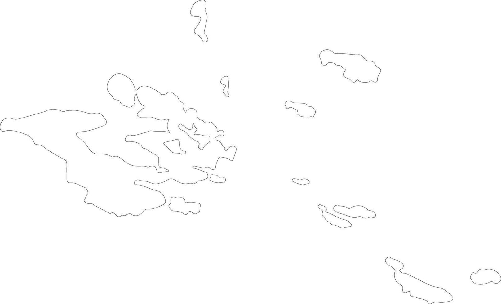 Milne Bay Papua New Guinea outline map vector