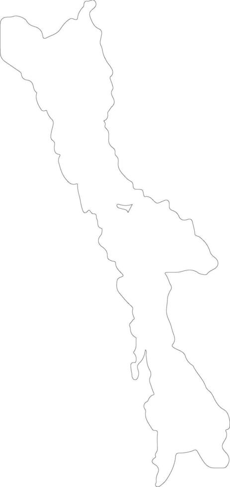 Lun myanmar contorno mapa vector