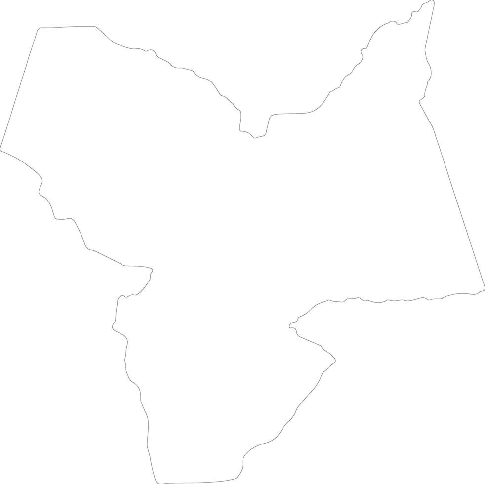 Moyen-Chari Chad outline map vector