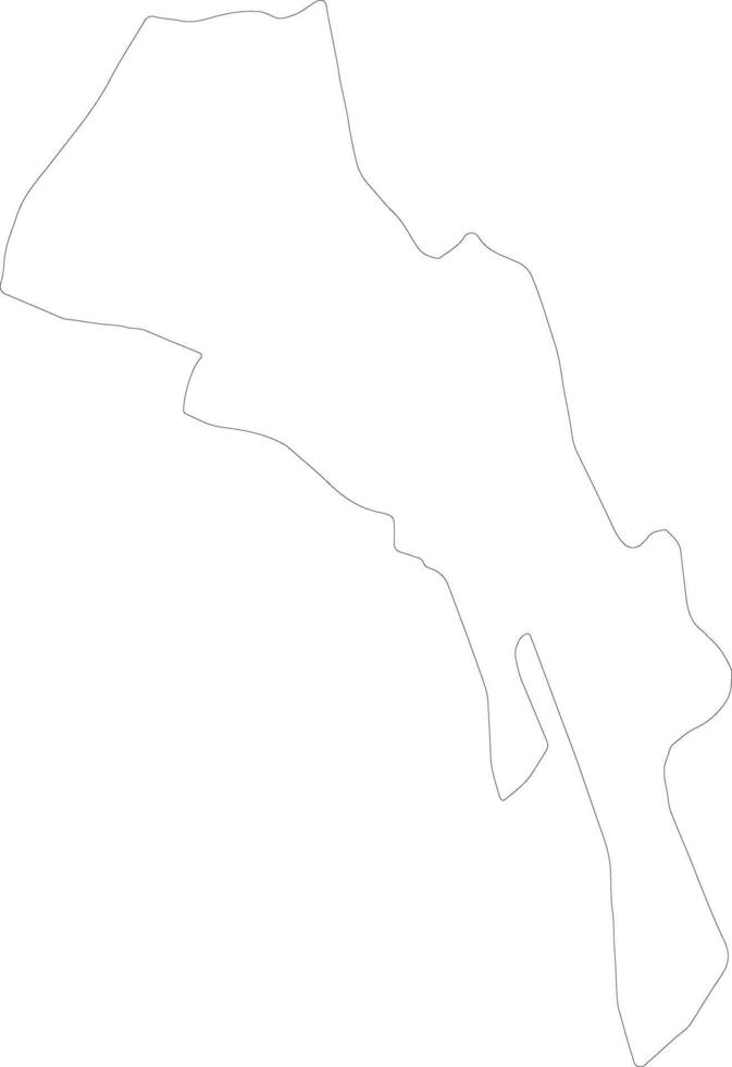 Moroto Uganda outline map vector