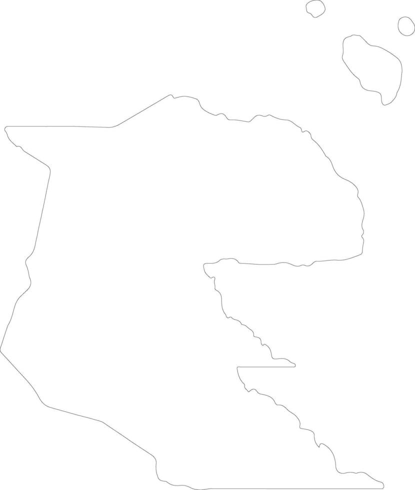 Morobe Papua New Guinea outline map vector