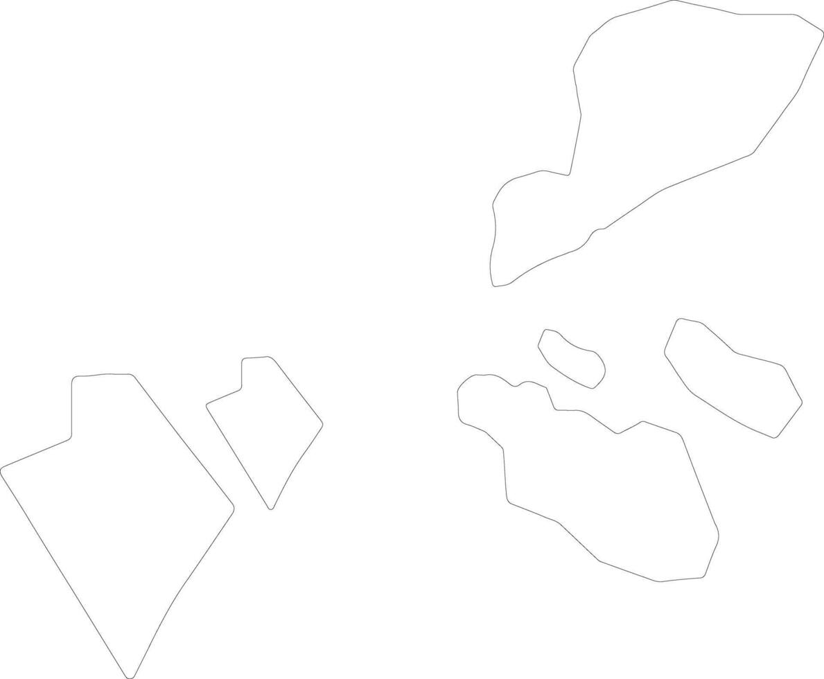 Mont Fleuri Seychelles outline map vector