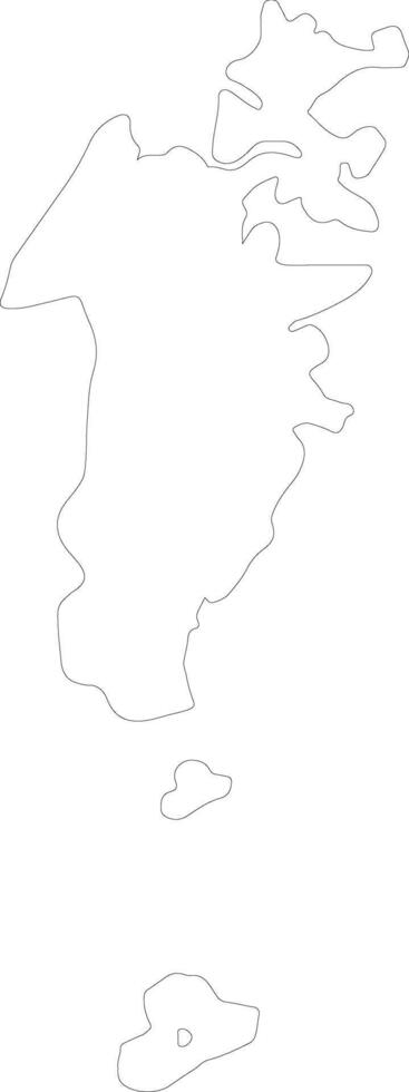 musandam Omán contorno mapa vector