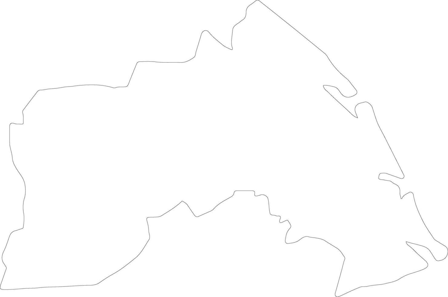Mulativ Sri Lanka outline map vector