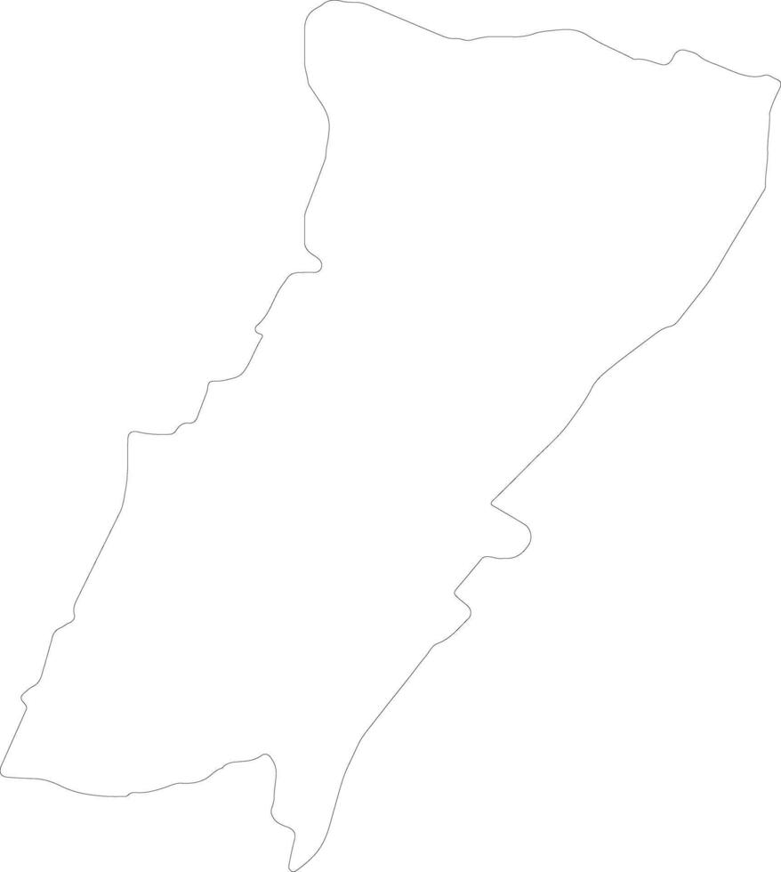 Mount Lebanon Lebanon outline map vector