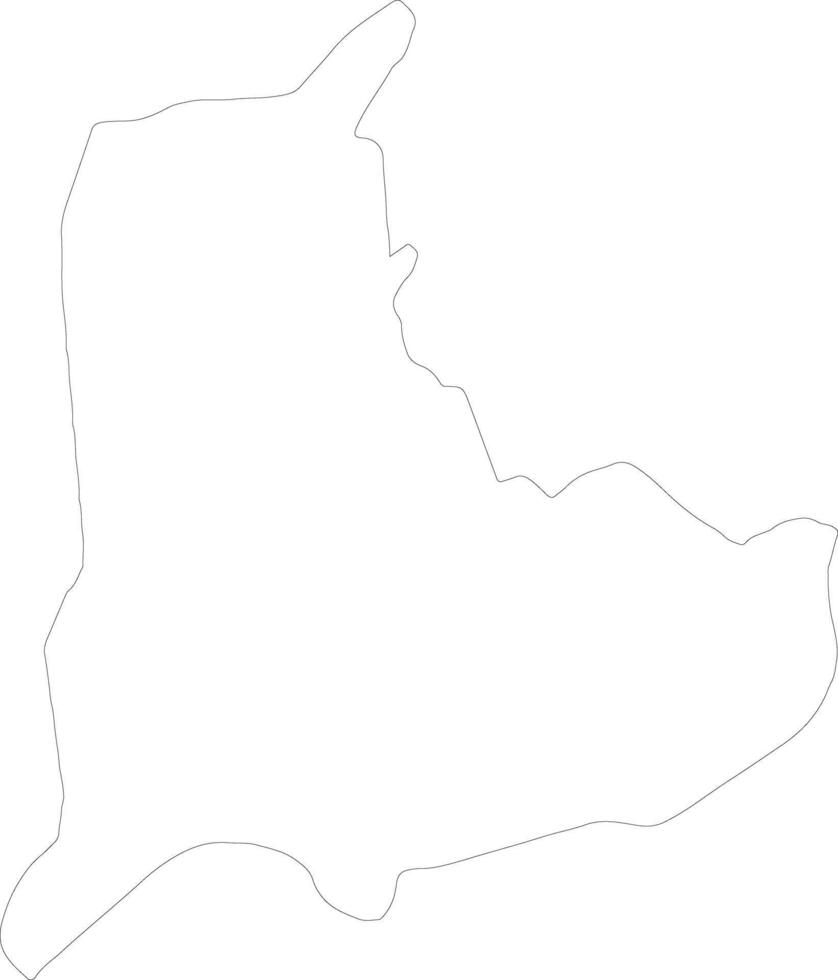 Mulanje Malawi outline map vector
