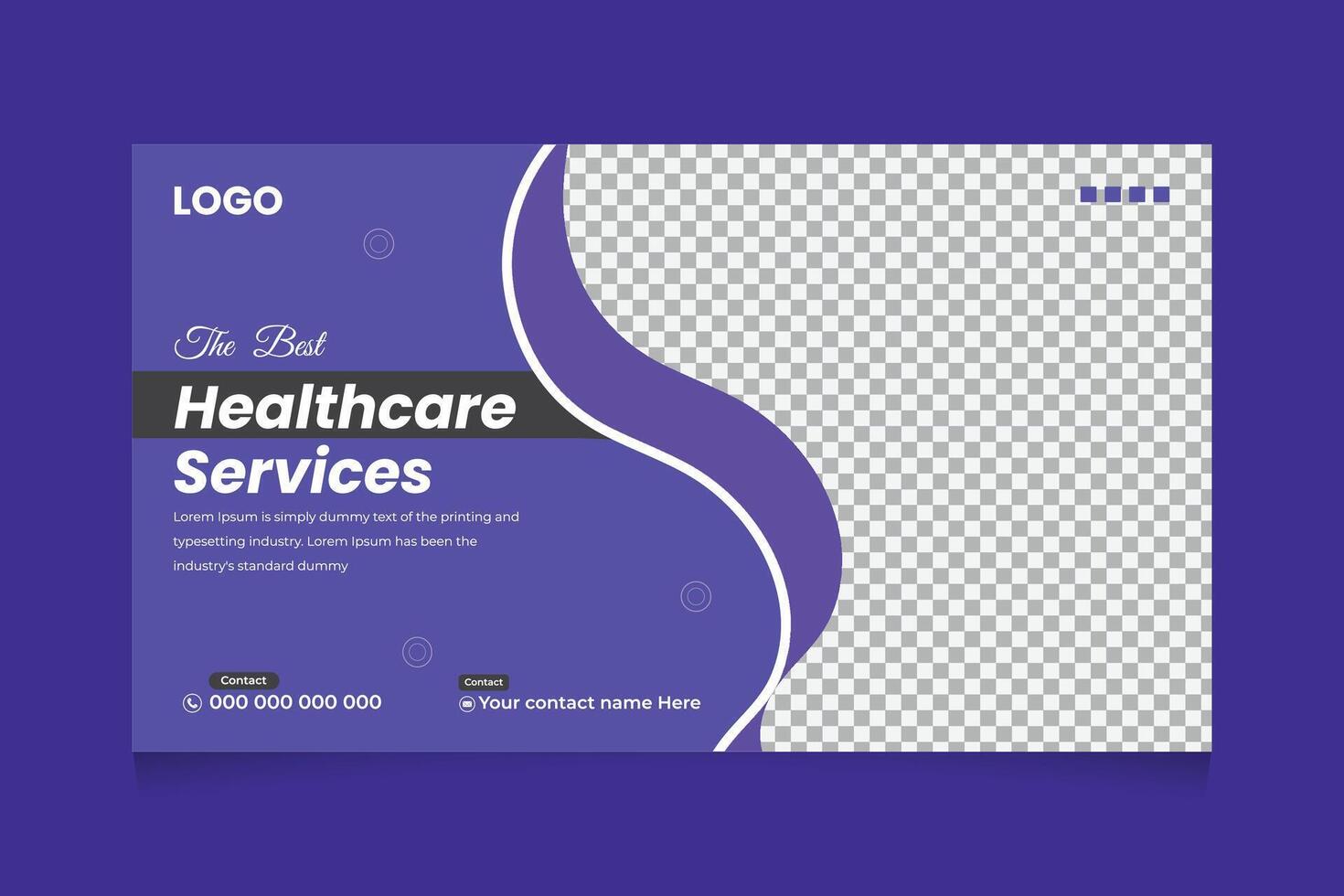 creativo cuidado de la salud web bandera miniatura, médico concepto cubrir y miniatura diseño modelo vector