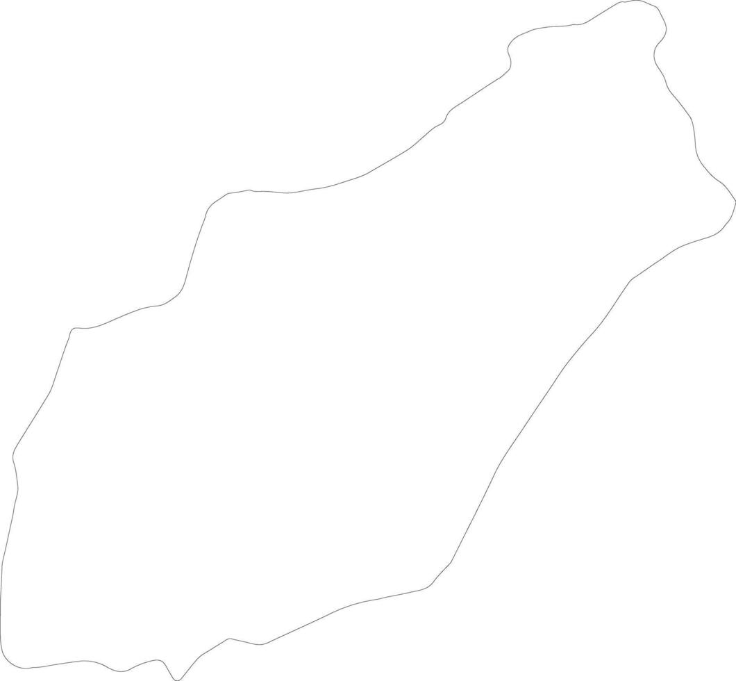 Nabeul Tunisia outline map vector