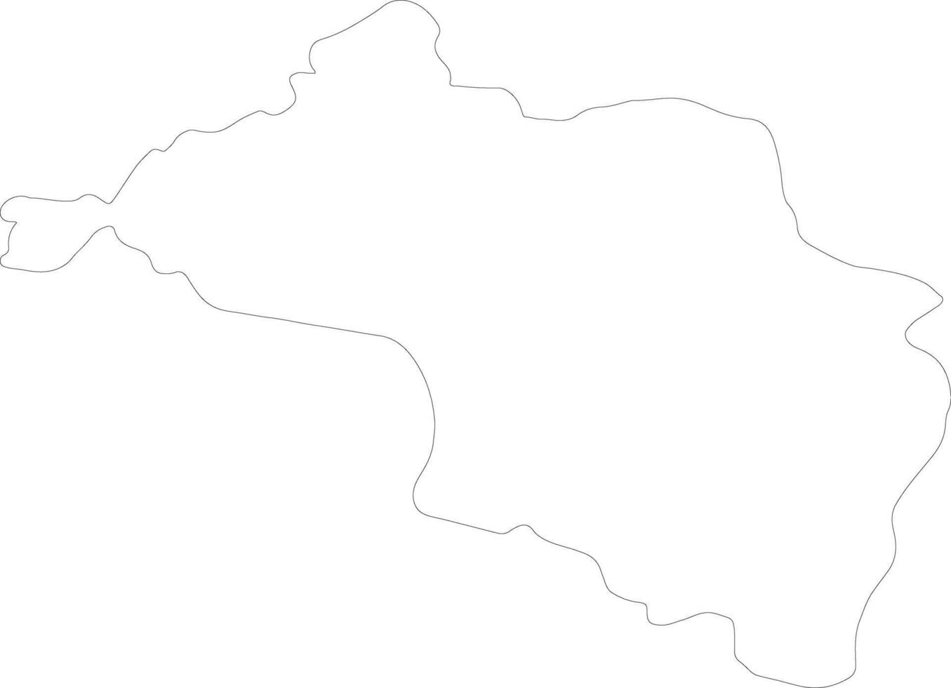Narayani Nepal outline map vector