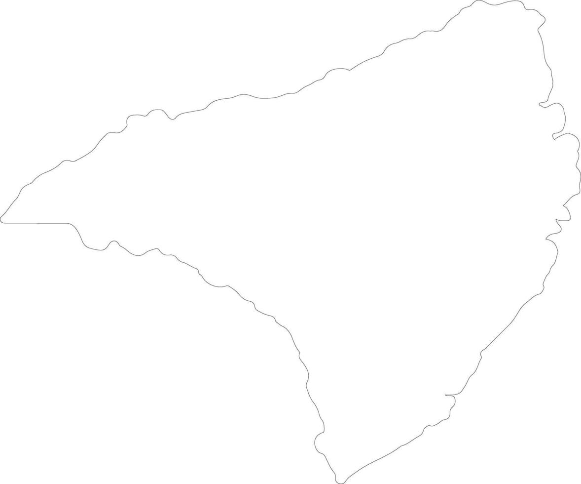 Nampula Mozambique outline map vector