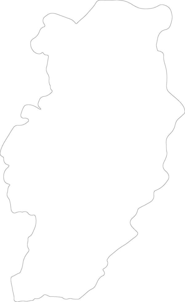 Nan Thailand outline map vector